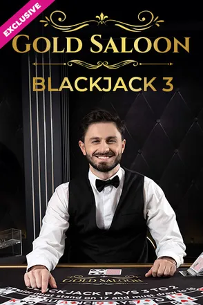 Gold Saloon Blackjack 3 live casino game